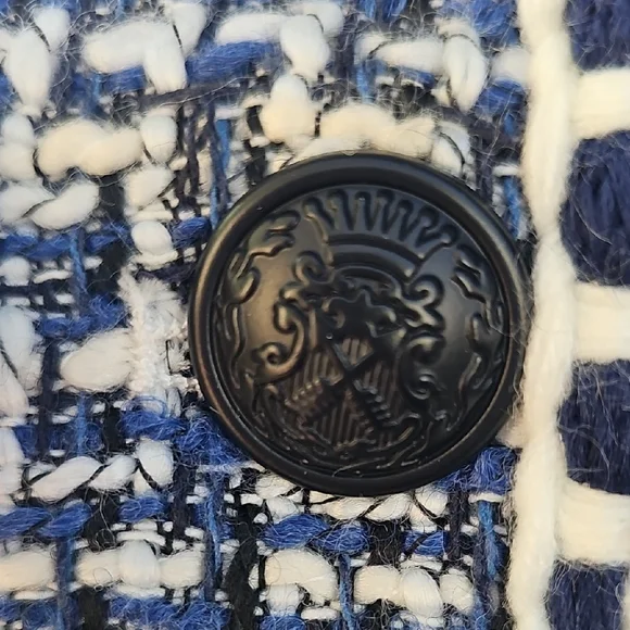 NWT Christian Lacroix blue tweed cropped jacket - Picture 3 of 15